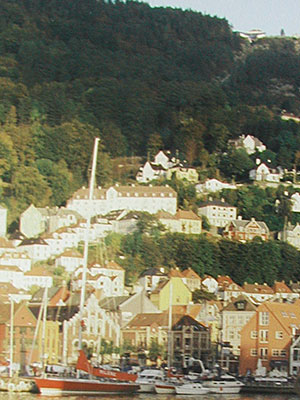 The Floyen railway is a must-see in Bergen - you can see the top, the track goes down to the left